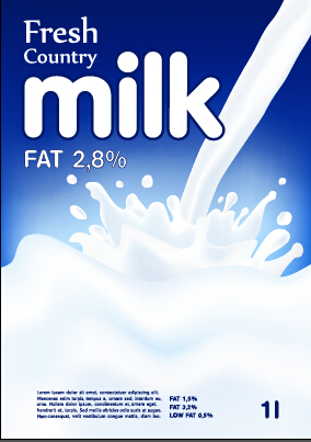 e milk advertising poster vectors 05 Creative milk advertising poster vectors 05