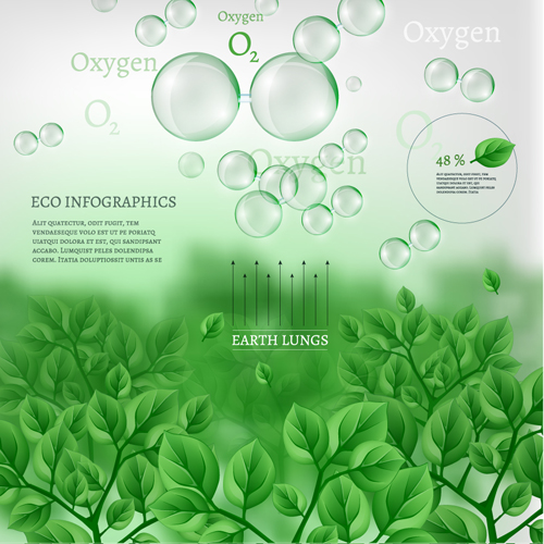 template infographic eco data 