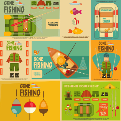 fishing elements background 