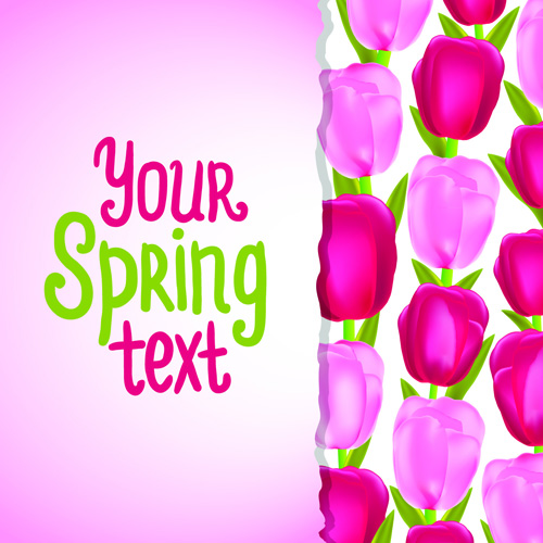 Funny Floral vector background 03