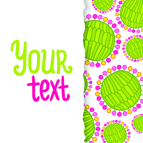 Funny Floral vector background 05