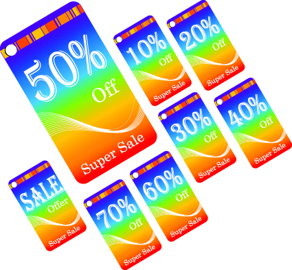 Creative Gift cards discount design vector 02