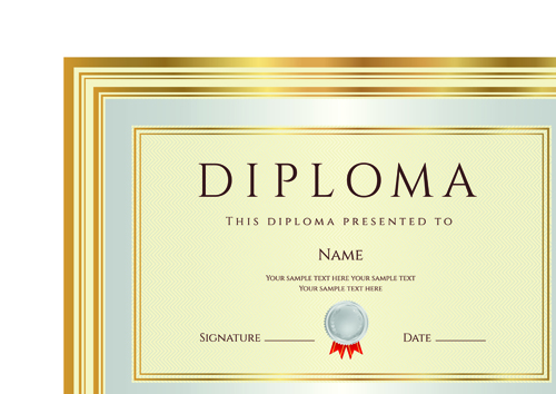 template vector template diploma 