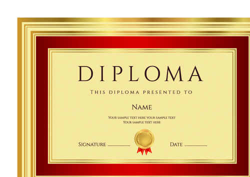 template vector template diploma cover 