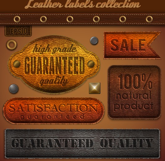 Vintage Leather labels set 05