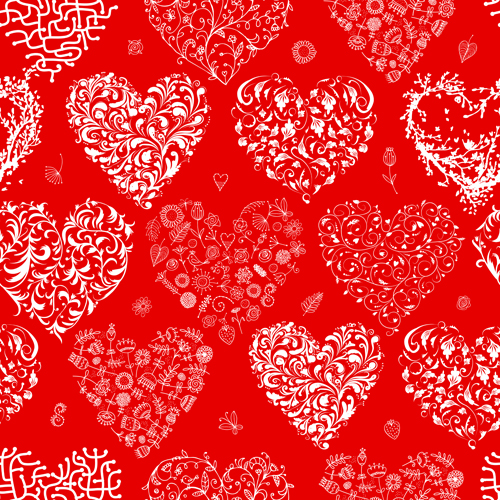seamless Patterns love hearts 