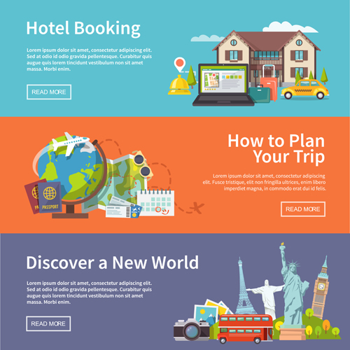Modern business banners design vector 03