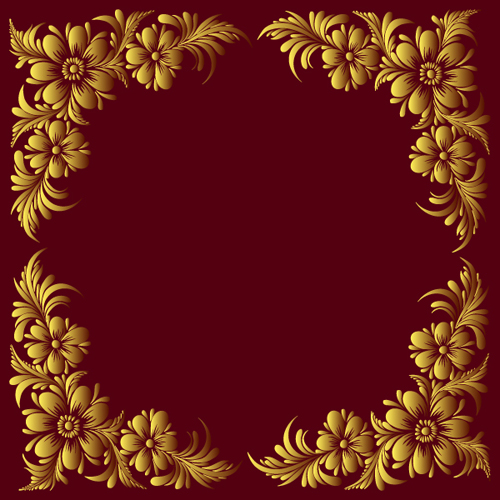 Ornate floral decorative frame vectors 03