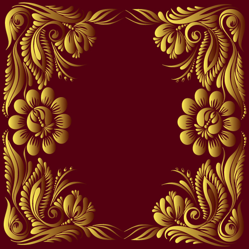 ornate floral decorative frame decorative 