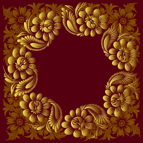 ornate floral decorative frame decorative 