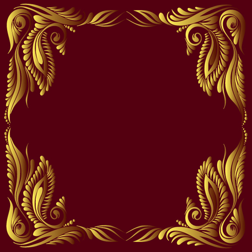 Ornate floral decorative frame vectors 06