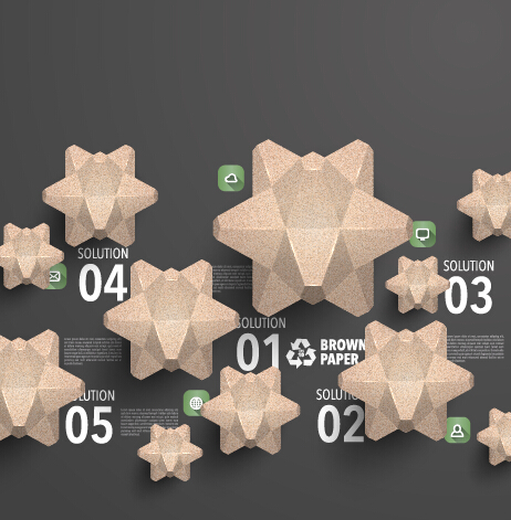 olygonal with infographics vector 05 Parchment polygonal with infographics vector 05