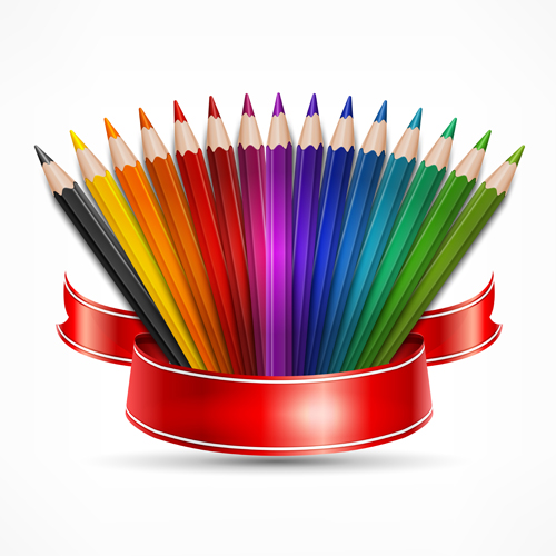 vector background pencils pencil colored background 
