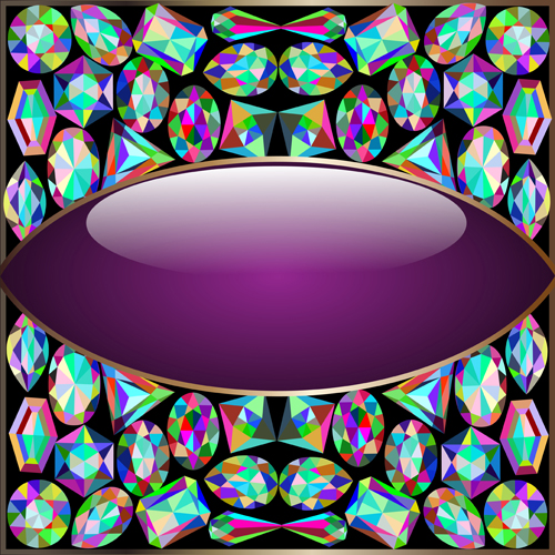 Precious stones and diamonds shiny background