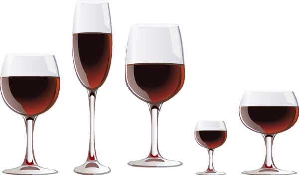 wineglass wine realistic 