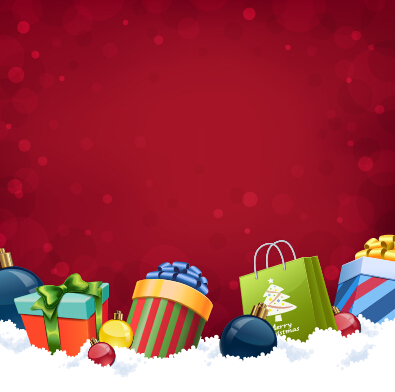 red background gift christmas background 