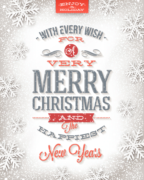 Snowflake christmas holiday background vector
