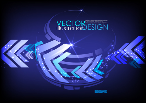 Sparkling lines Backgrounds Vector set 05