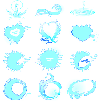 Splash drinks design vector 01