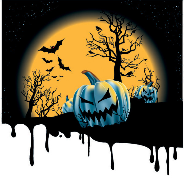 spooky pumpkin night halloween 