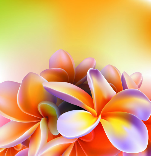 Vector set of spring flowers design graphics 08