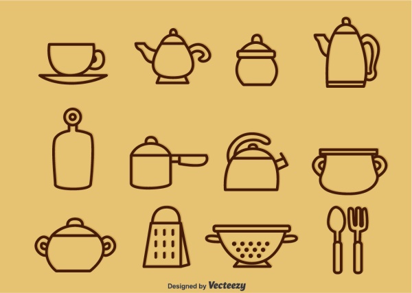 Tableware icons 