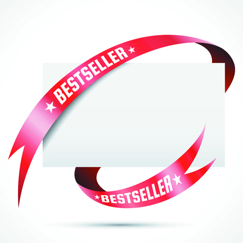 Sale Tags with red Ribbon vector 03