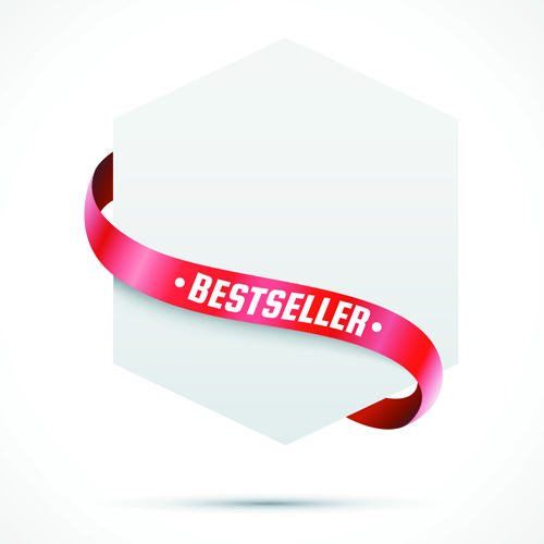 Sale Tags with red Ribbon vector 05