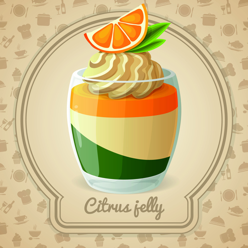 dessert background design vector 02 Tasty dessert background design vector 02