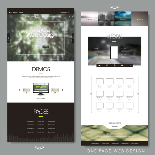 Website page design template vector 02