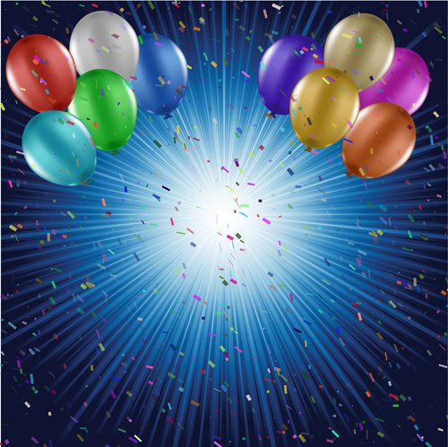 Dream Background with light effects design vector 01