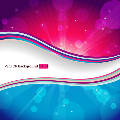 Dream Background with light effects design vector 03