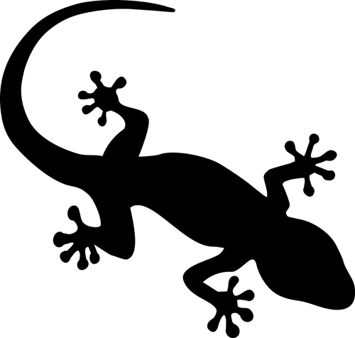 Set of vivid Cute Chameleon vector 02