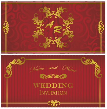 wedding invitations vector design 04 luxurious floral wedding invitations vector design 04