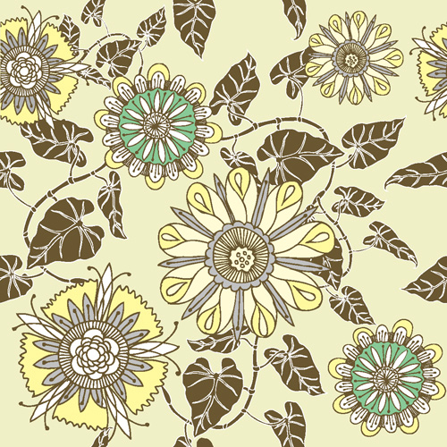 Flower vector pattern 05