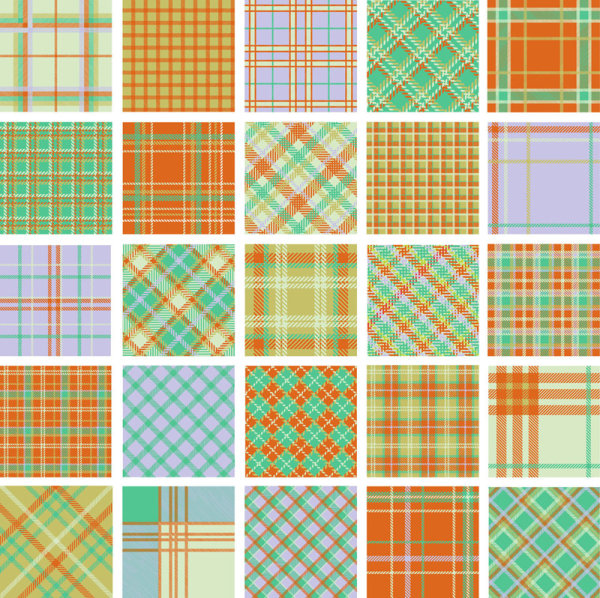 free Plaid pattern vector 01