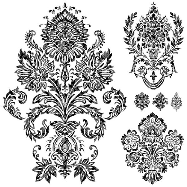 white pattern decorative pattern black 