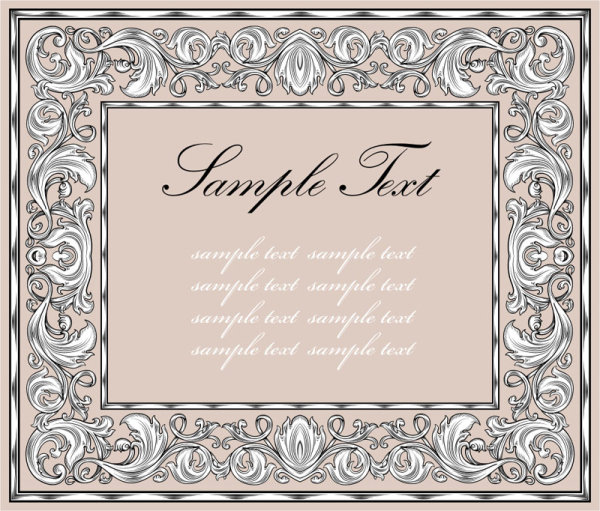Vintage Decorative pattern Borders elements vector 04