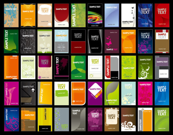 Various style Business Card template vector set 01