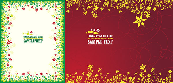 Lovely flowers Border vector