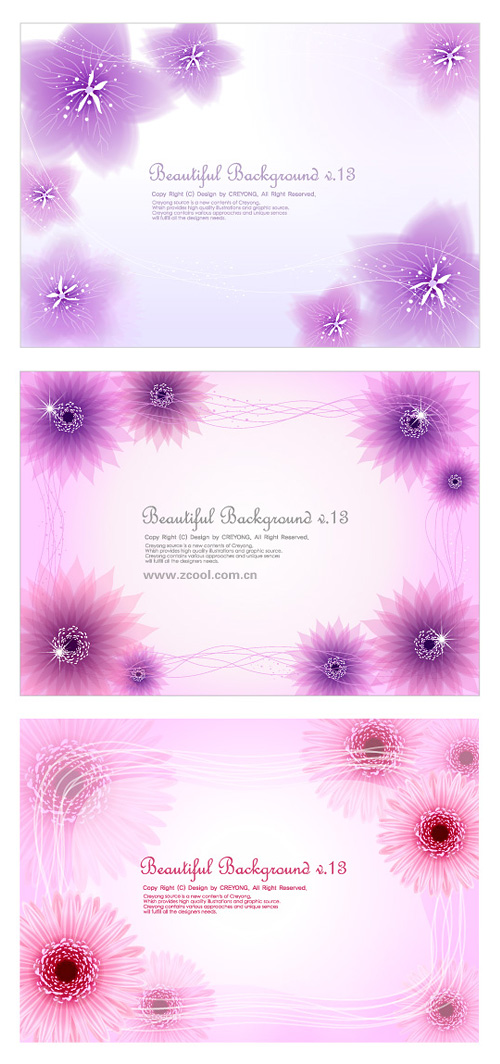 vector material flowers dynamic dream background 