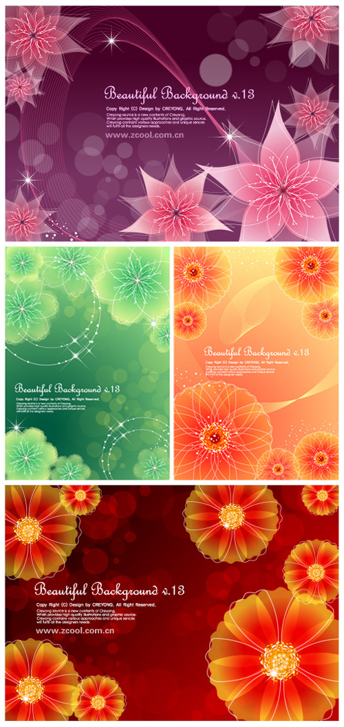 Dream the flower background vector
