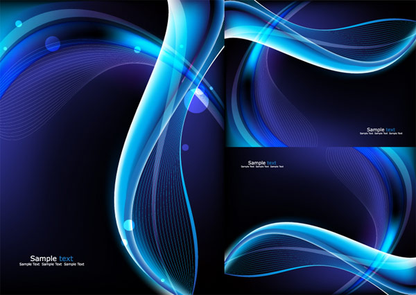 Blue background glare vector