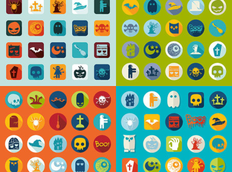Cute Cartoon Halloween icons