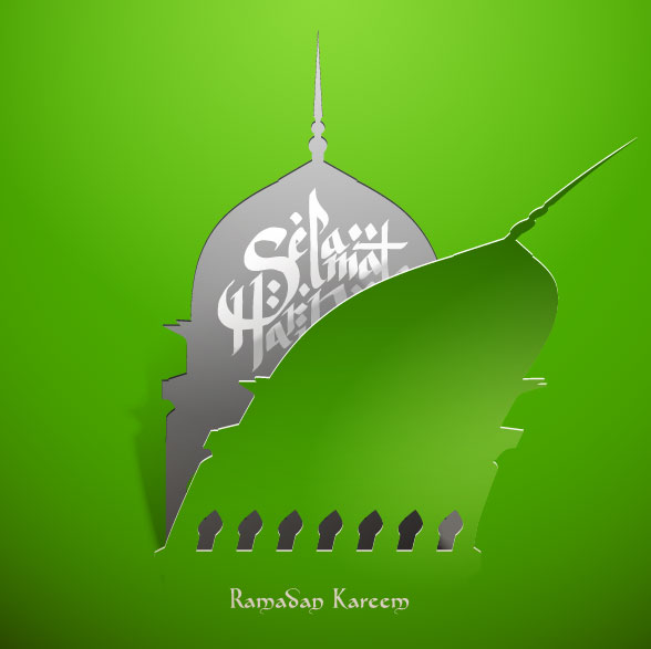 Mysterious Islam Building elements vector 02
