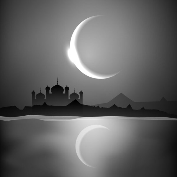 Mysterious Islam Building elements vector 05