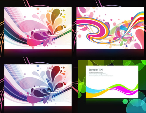 Decorative pattern black background art vector