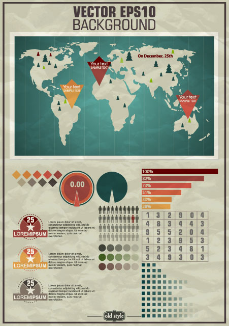 Business Graphic data report 06 vector set