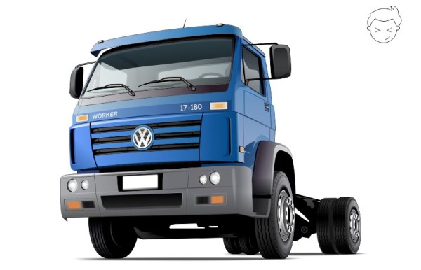 Truck design vector