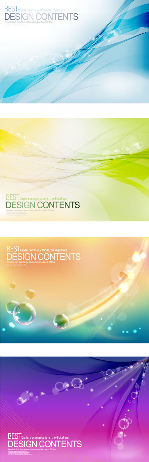 Beautiful bubble with abstract wave background